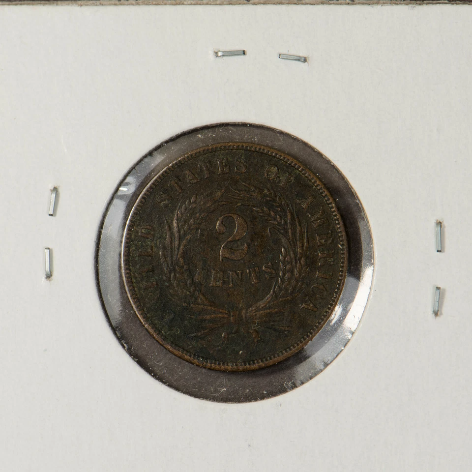 1868 2C TWO CENT PIECE ** XF Better Date - SKU-X181 - Image 2 of 2