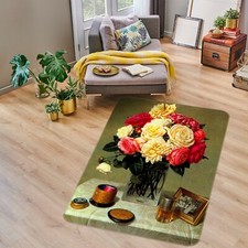 3D Decorative Flower NAO4974 Game Rug Mat Elegant Photo Carpet Mat Fay