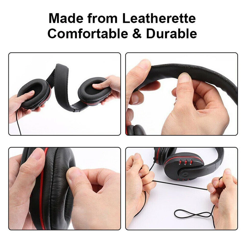 USB Gaming Headset with Microphone for PC Laptop PS4 Xbox One PS5 Headphones LED - Image 3 of 4