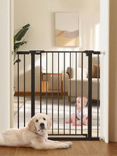 29.5-40.5'' Baby Gate for Stairs, 36'' Extra Tall Dog Gate for Doorways, Walk Th