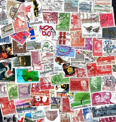 Lot De 400 Timbres De Collection Danemark – Timbres Oblitérés Authentiques – Idéal Philatélistes