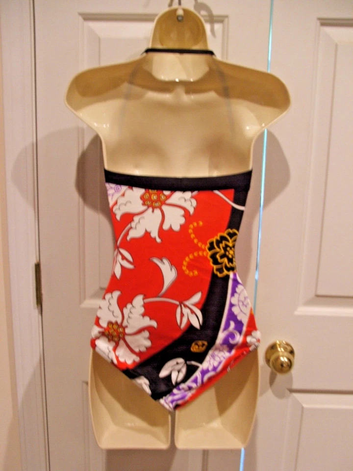 NEW IN PKG Newport News sunstreak PRINT tank style 1 piece swimsuit size 6 - Изображение 2 из 2