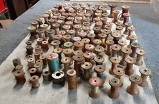 Vintage Wooden Thread Spools lot of 120+ Good Condition