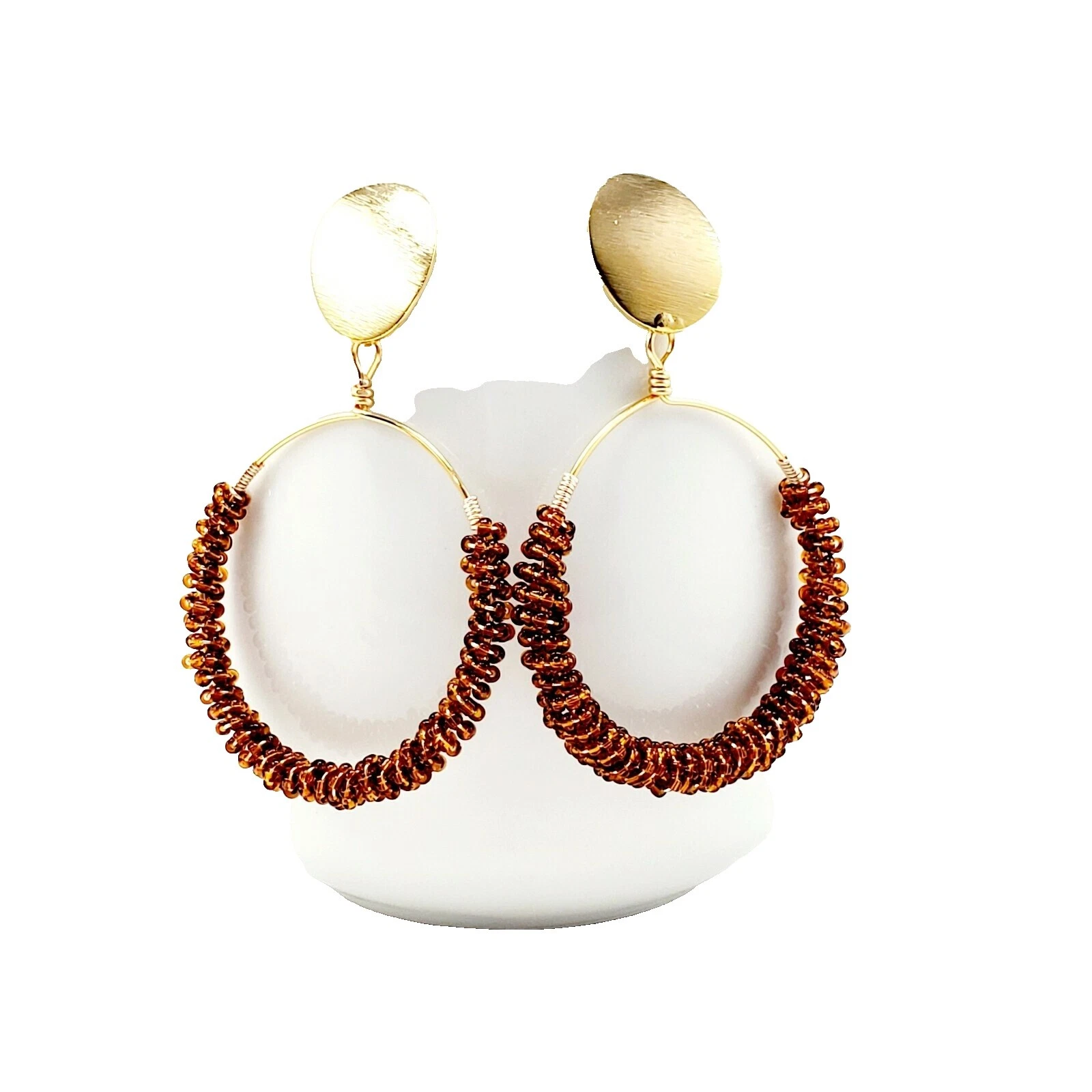 Pendientes de Moda enchapado en oro Amarillo de cobre