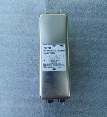 Corcom 20EQ1 F7776 Single Phase 20A Power Line EMI Noise Filter 0.250'' Faston