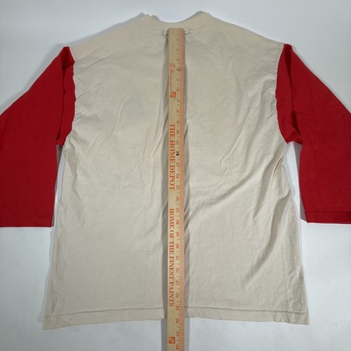 VTG MICKEY MOUSE Disneyland Medium White Red Sleeve Baseball Single Stitch Shirt - Picture 10 of 10