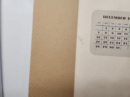 Vintage Calendar Page 1947 December Esquire Sexy Girl Pinup /Vargas ( Has Marks - Picture 3 of 9
