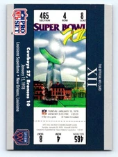 1990-91 Pro Set Super Bowl XXV Silver Anniversary  #12 SB XII Ticket FRESH PULL