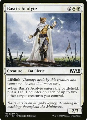 X 1 Basri's Acolyte NM M21 008 MTG Magic The Gathering