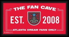 Atlanta Dream Framed 10" x 20" Fan Cave Collage