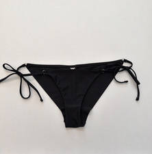 American Eagle Aerie Cheekiest Strappy Bikini Bottom SMALL Black