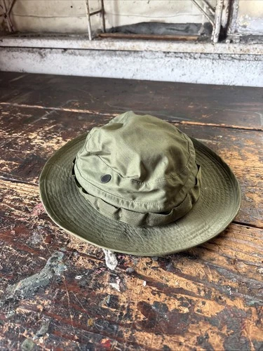 Vintage 1960s Vietnam Tropical Jungle Army Hat Boonie Military Size 7 3/8 Mint