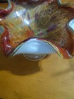 Vintage Mid-centry  Murano Tutti Fruitii Hand Blow Art Glass With Fuffled Edge — photo 3