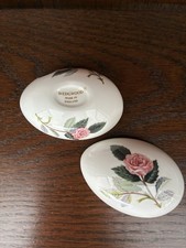 Vintage Wedgwood Hathaway Rose Oval Trinket