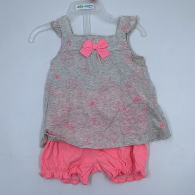 Child of Mine by Carters Baby Girls Pink Flamingo Tank & Short Set Size 18M