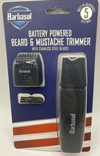 NEW BARBASOL Battery Powered Beard  Mustache Trimmer  Cleaning Brush Clippers