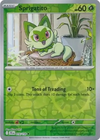 Pokemon Journey Together #016/159 Sprigatito Reverse Holo