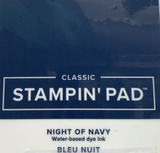 Stampin Up Ink Pad NIGHT OF NAVY Current Case Design AS IS FLAW Case Stained