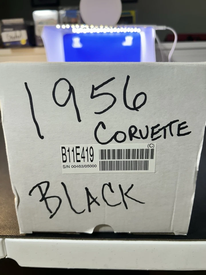 Corvette convertible Franklin Mint 1956 fibra de vidrio negro 463/5000 B11E419 Foto 2 de 4