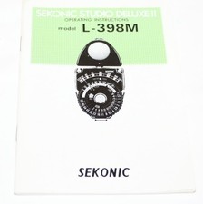 Sekonic Studio Deluxe II L-398M Light Meter Instruction Manual OEM VERY CLEAN