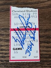 NOLAN RYAN final win #324 AUTOGRAPHED ticket stub Indians/Rangers 8/15/1993