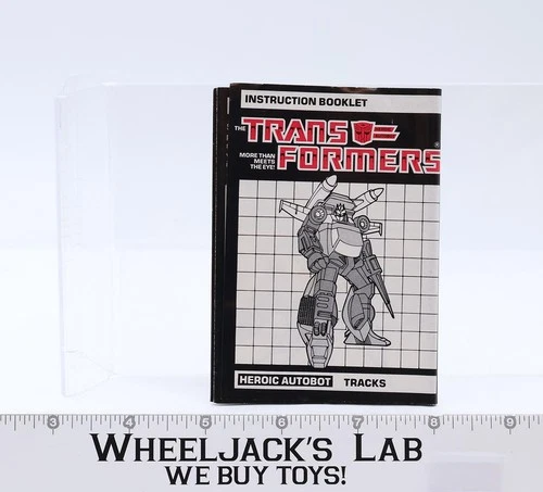 Tracks Action Figure Instructions Manual Booklet 1985 Hasbro G1 Transformers