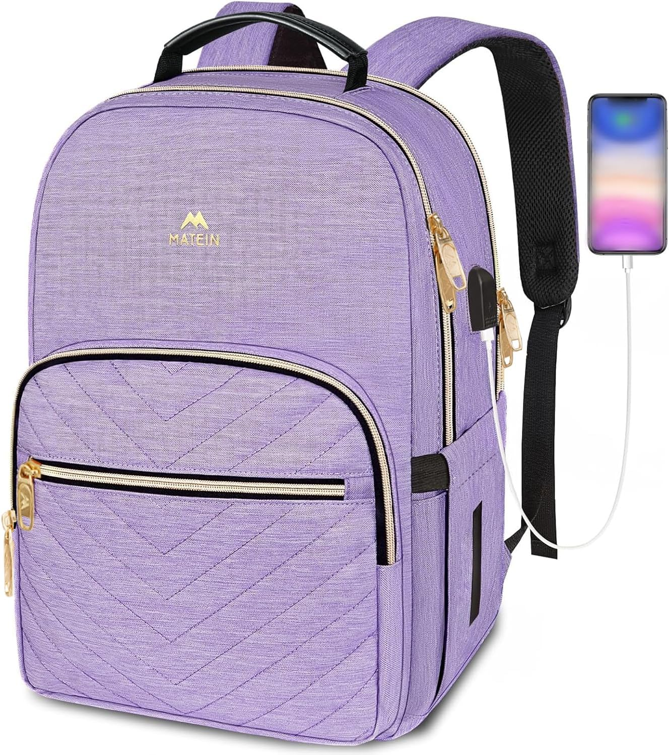 Stylish Anti-Theft Laptop Backpack for Women 15.6 Inch School Bookbag-image