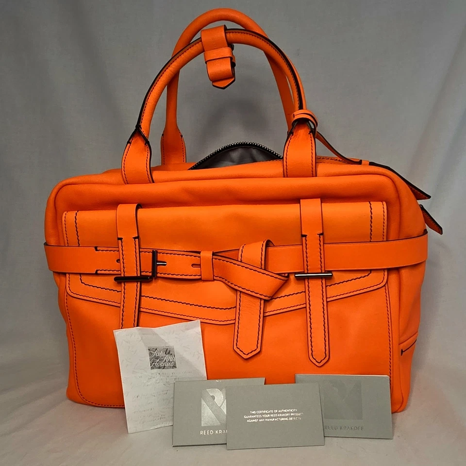 REED KRAKOFF «Боец» взлетно-посадочная полоса ColorBlock кожаная сумка Дамская сумка сумка сумка с короткими ручками  - Изображение 4 из 4