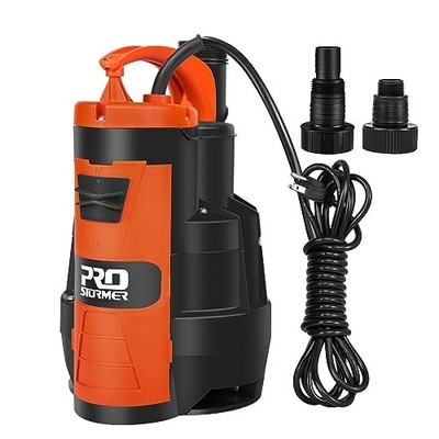 Sump Pump, Prostormer 3500 GPH 1HP Submersible Clean/Dirty  Assorted Styles 