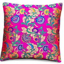 Housse de coussin jacquard en soie 24 x 24 housse de coussin décorative...