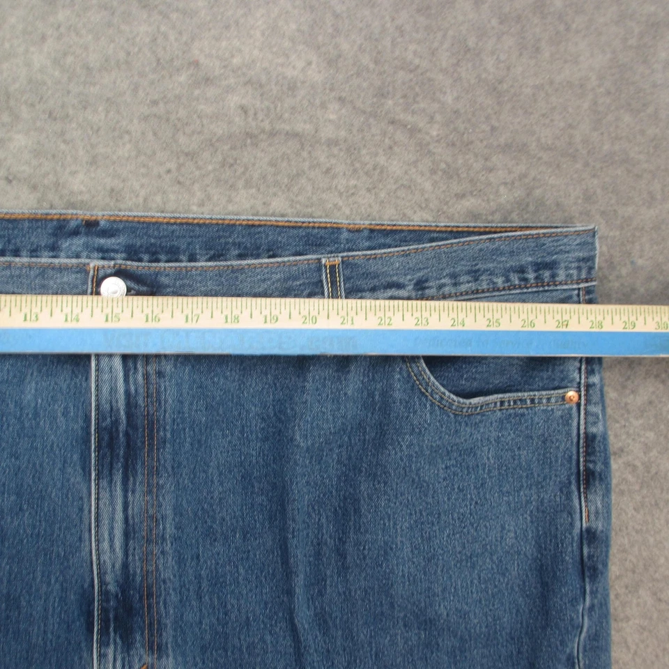 Levis 550 Jeans Mens 58x32 Medium Wash Blue Relaxed Fit Tapered Leg Red Tab - Image 3 of 4