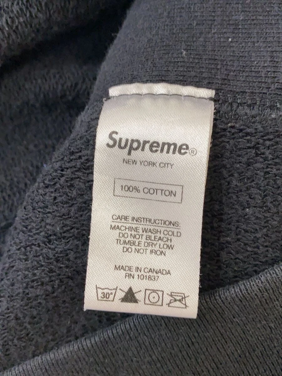 Felpa Supreme con cappuccio 15ss logo classico L cotone nero usata