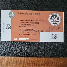Ticket Swansea City v Cardiff City 2021 / 2022 Championship 