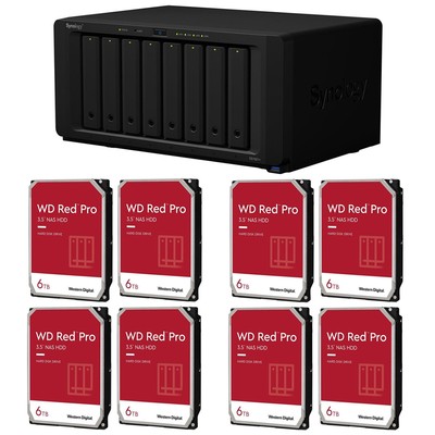 Synology Diskstation DS1821+ 8-Bay NAS Enclosure w/8x Red Pro 6TB Internal HDD