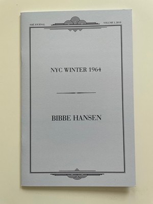 Bibbe Hansen Signed Winter, 1964 book Andy Warhol Fluxus Edie Sedgwick 1st Print