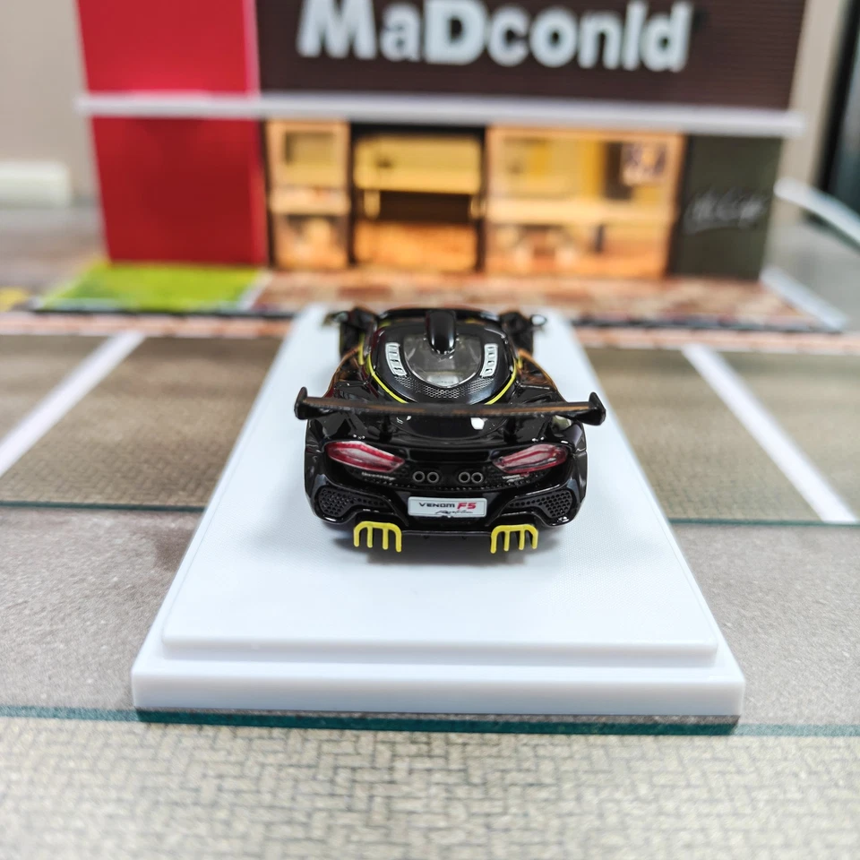 Rhino Modelo Hennessey Venom F5 Negro Edición Abierta Diecast Car Model Collection Foto 4 de 4