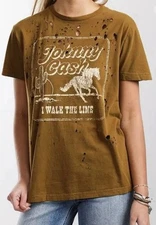 Johnny Cash I Walk The Line T-Shirt Size MEDIUM $32.95
