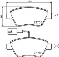 Hella Pagid Bremsbelagsatz Scheibenbremse 8DB 355 018-821 FüR Fiat Lancia Bravo