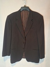 Armani Collezioni Brown Wool Suit Jacket 44R Single-Breasted Inner Pockets