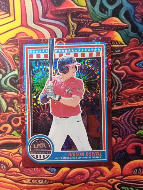 2025 Panini Stars & Stripes Judson Dowell 131 Red Fireworks Parallel 26/225