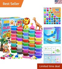 Modeling Clay Kit - 40 Colors Air Dry Clay DIY Molding Clay with Tools, Kids ...