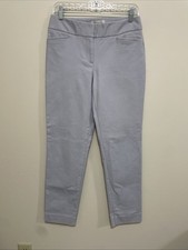 Talbots Size 6 Gray Cotton Rayon Blend Pants Pockets