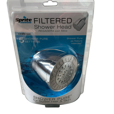 Sprite Showers Chrome Filtered Shower Head 5- Shower Settings 