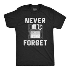 Mens Funny T Shirts Never Forget Sarcastic Floppy Disk Graphic Novelty Retro Tee