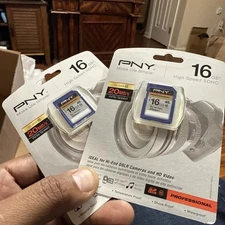 Lot Of 2 — PNY Professional 16GB SDHC Card - OEM - P-SDHC16G10-GE