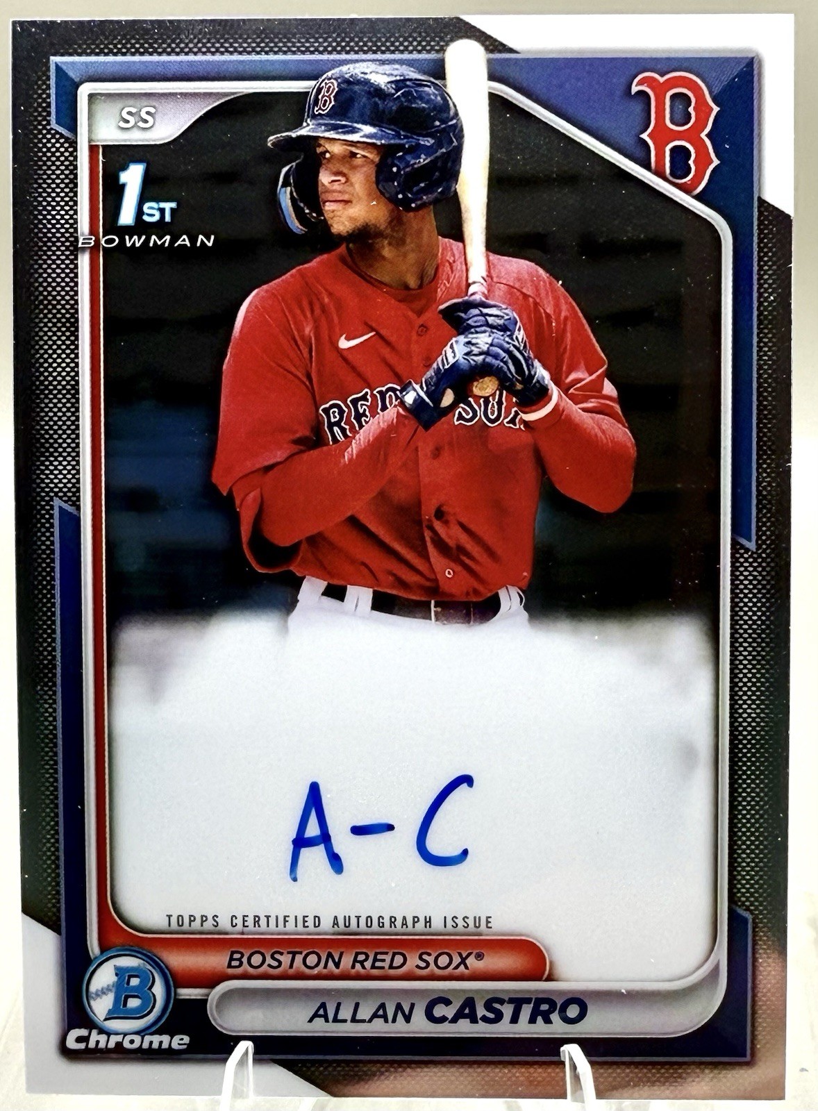 2024 BOWMAN BASEBALL ALLAN CASTRO 1ST CHROME PROSPECT AUTO #CPA-ACA