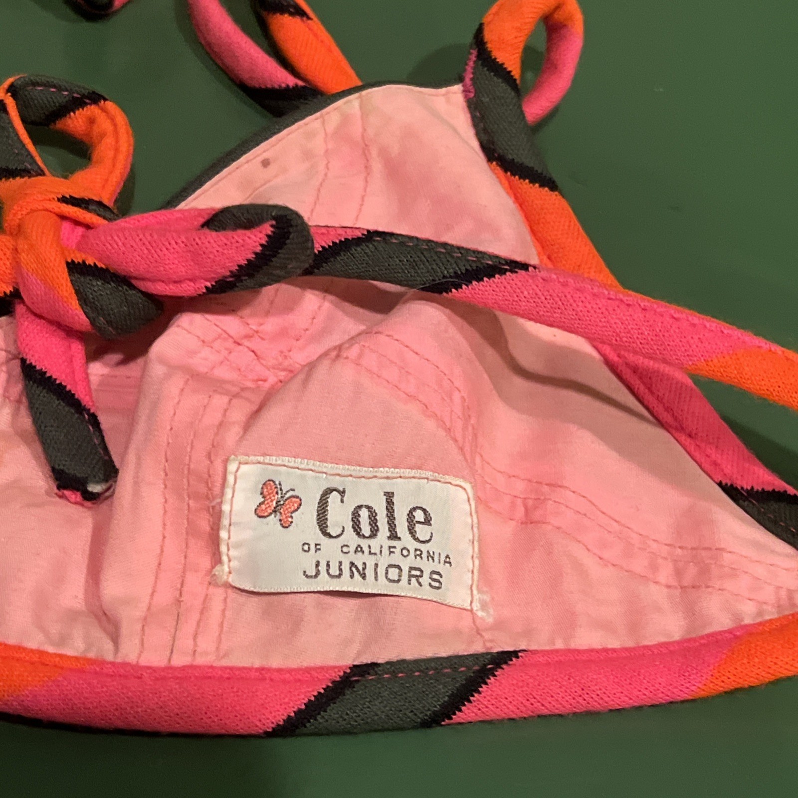 Vintage Swimsuit Bikini Top Cole of California Ne… - image 6