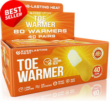 Toe Warmers 40 Pairs (80 Warmers) - up to 10 Hours of Long Lasting Warmth and To
