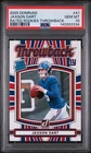 2025 Panini Donruss Jaxson Dart THROWBACK Rated Rookie RC #41 PSA 10 Gem GIANTS