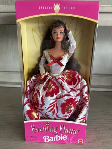 Vintage 1990s Mattel Evening Flame Barbie Doll #1556